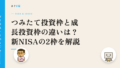 つみたて投資枠と成長投資枠の違いは?新NISAの2枠を解説
