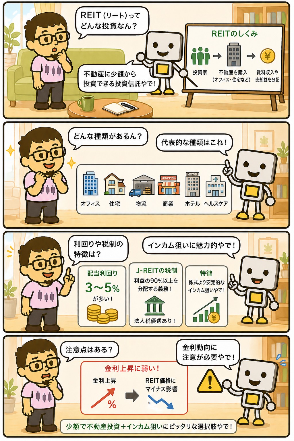 まぐとチャッピーの投資マンガ:REITとは