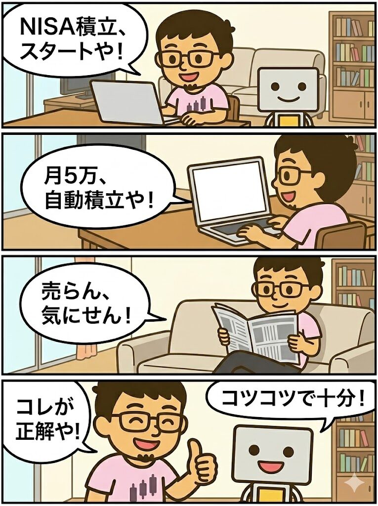 新NISA積立枠の4コマ漫画